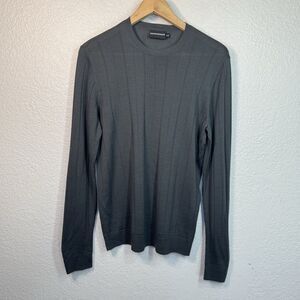 Emporio Armani Sweater Men S Gray Lightweight Knit Top Work Office Designer